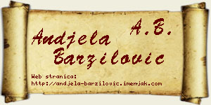 Anđela Barzilović vizit kartica